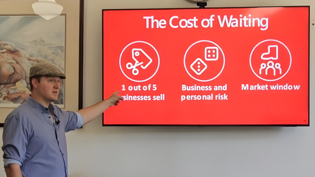 Alex talking about the Cost of Waiting to sell your busines.